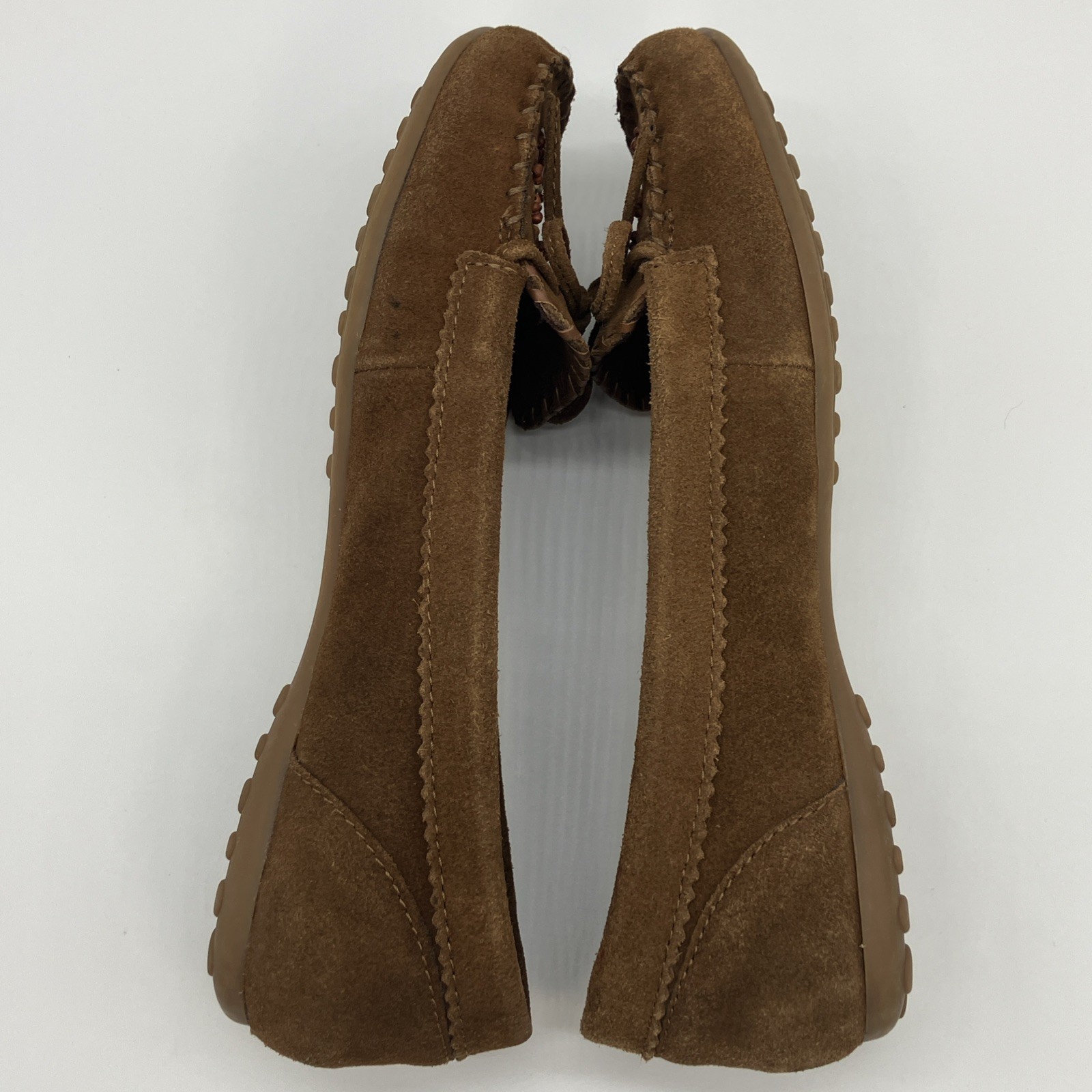 Minnetonka Moccasins Womens Flats Brown Suede 7 Shoes Boho Hippie Western