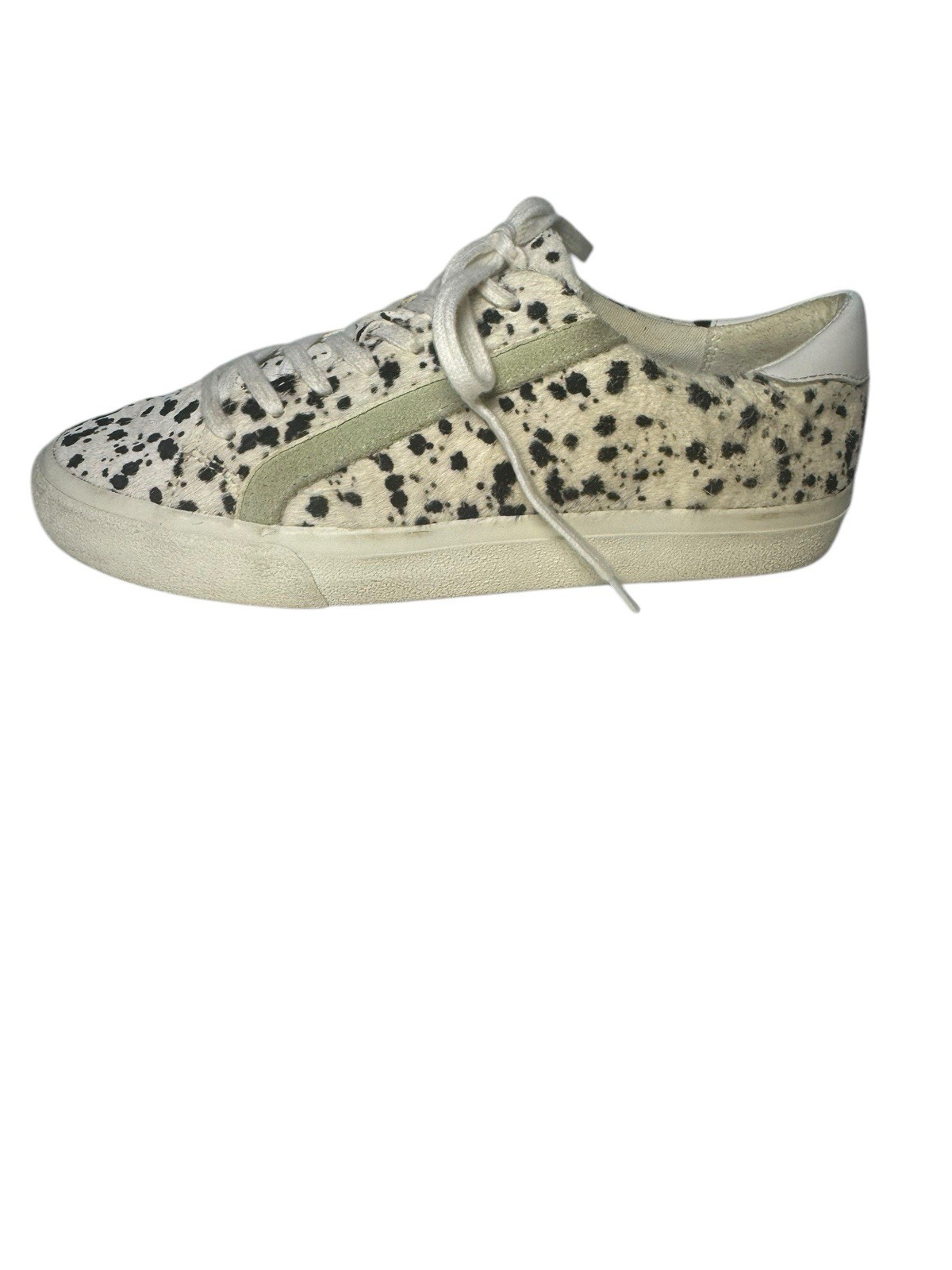Madewell Sidewalk Sneakers 9 Woman’s Low Top Calf Hair Spotted Stripe Lace Up