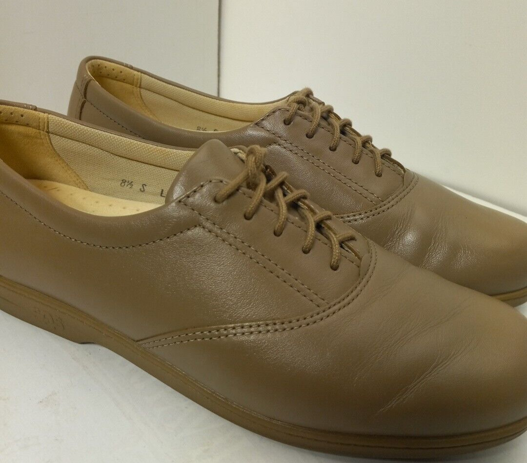 SAS Tripad Comfort Shoes Mocha Brown Leather Whisper Lace Womens Sz 8.5 S Slim