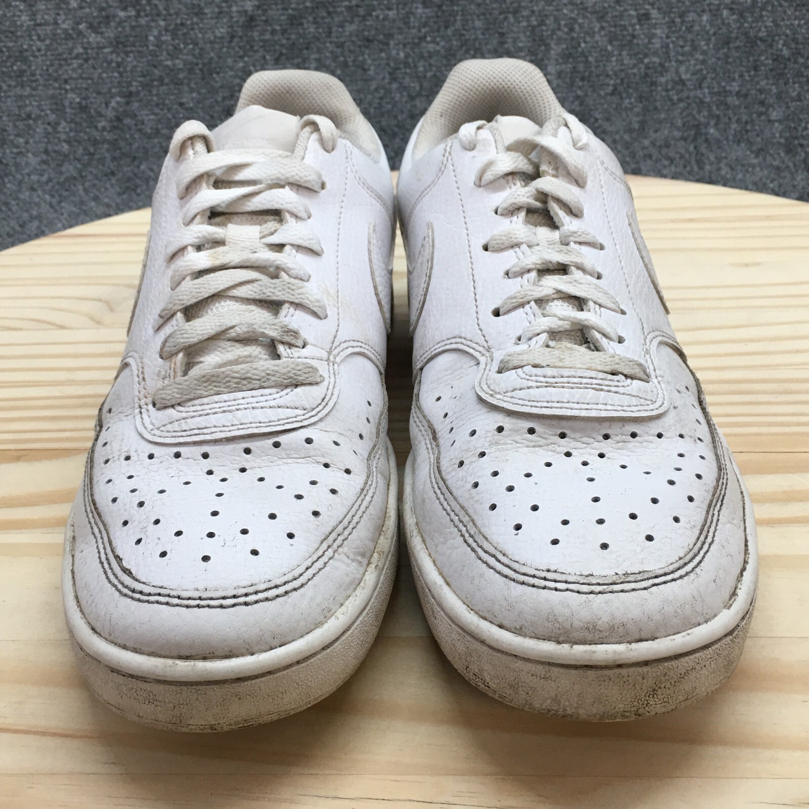 Nike Shoes Womens 10 Court Vision Low Sneakers White Lace Up Comfort CD5434-100