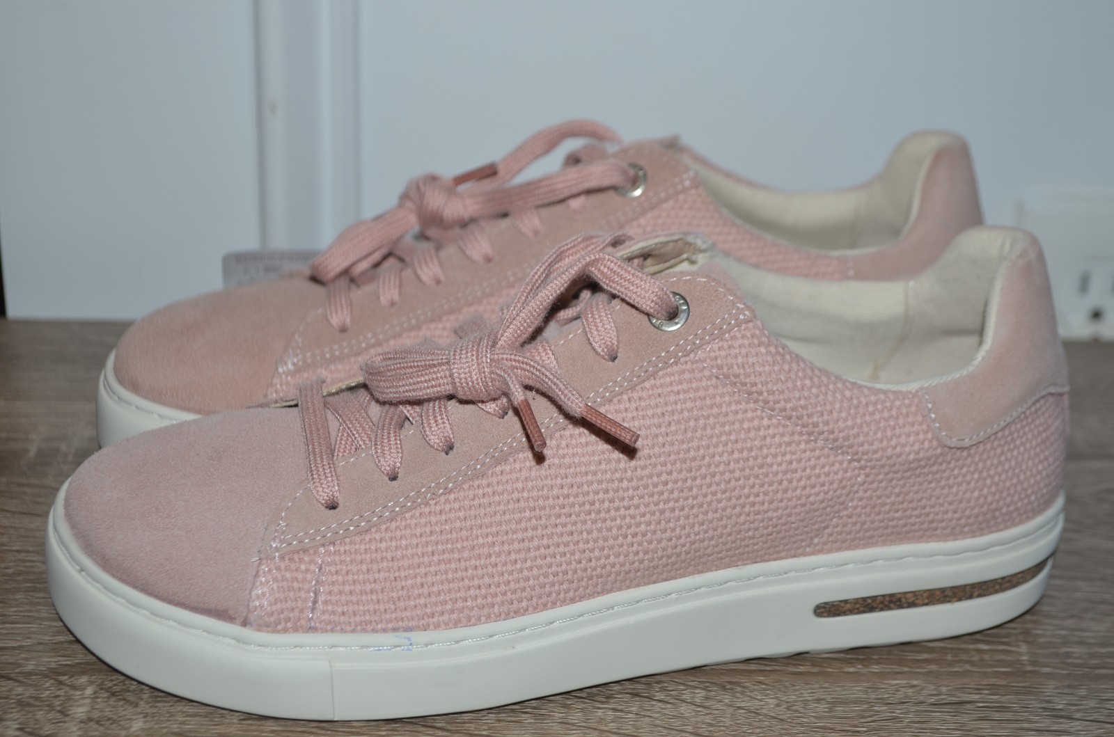Birkenstock Bend Low Top Lace Up Sneaker Soft Pink Suede Womens EU 39 US 8- 8.5