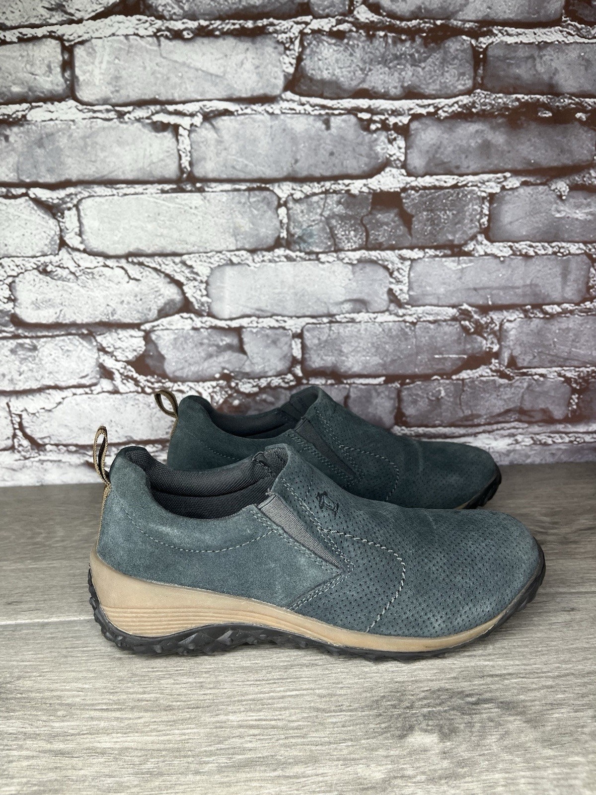 Panama Jack Blue Suede Textile Loafers Athletic Shoes Women Sz 35EU/5M US