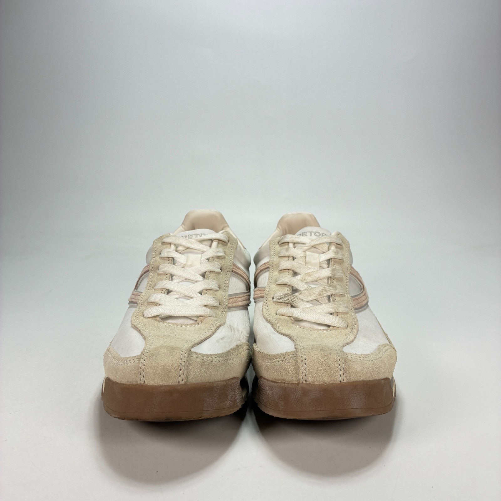 Tretorn Hailey White Beige Leather Jogger Sneakers 1880382 Women’s Size 7.5M