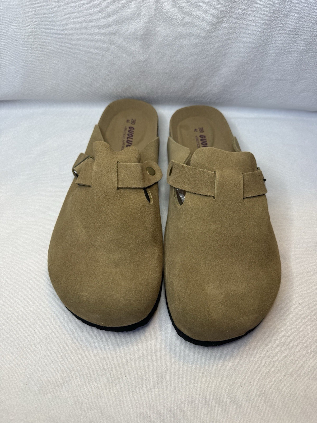 NWT Suede Clogs Mens 12 12.5 Womens 14 14.5 Slip On Comfort Shoes Unisex