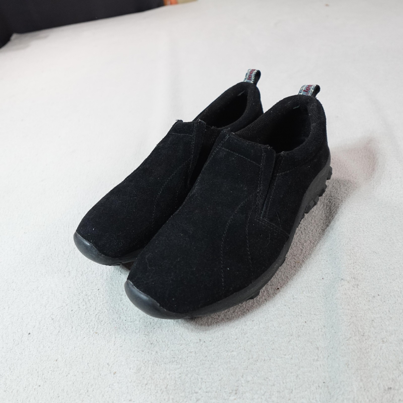 Jeep Shoes Womens Size 8.5 Black Suede Slip On Hiking Walking Comfort Outdoor
