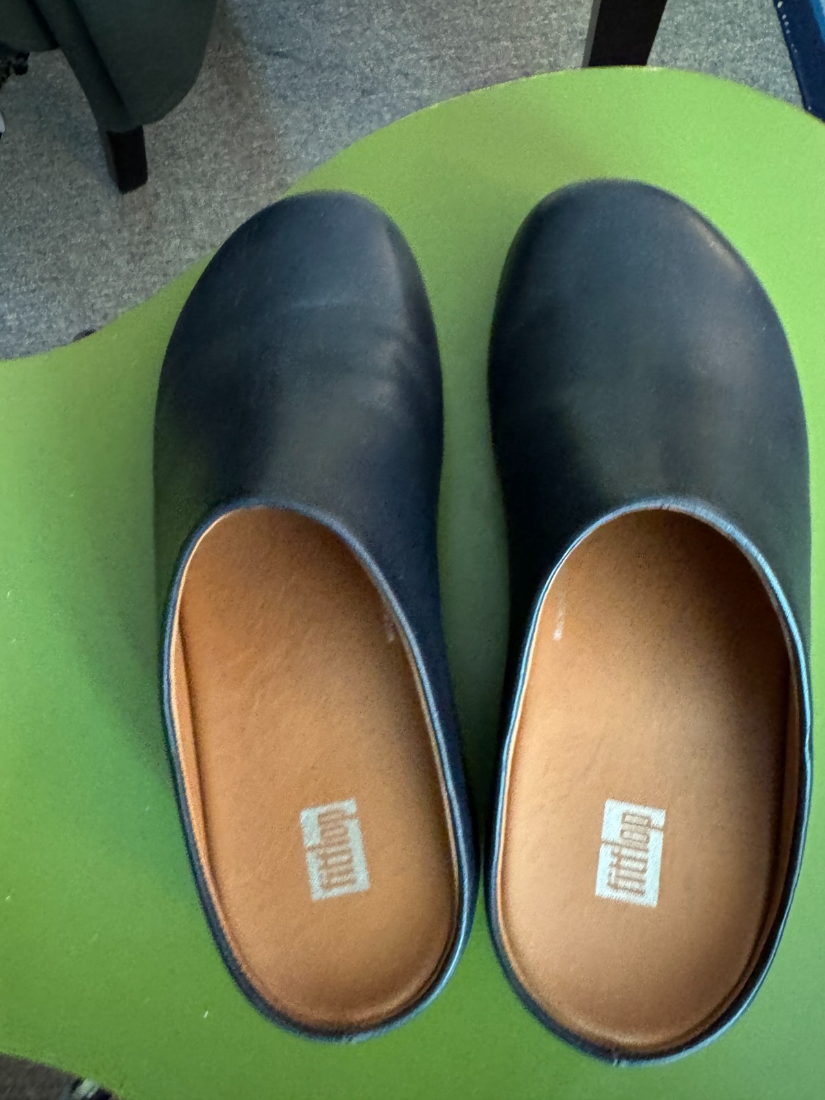 Fitflop Women’s Shuv Clog Blue Mules 8, EU 38