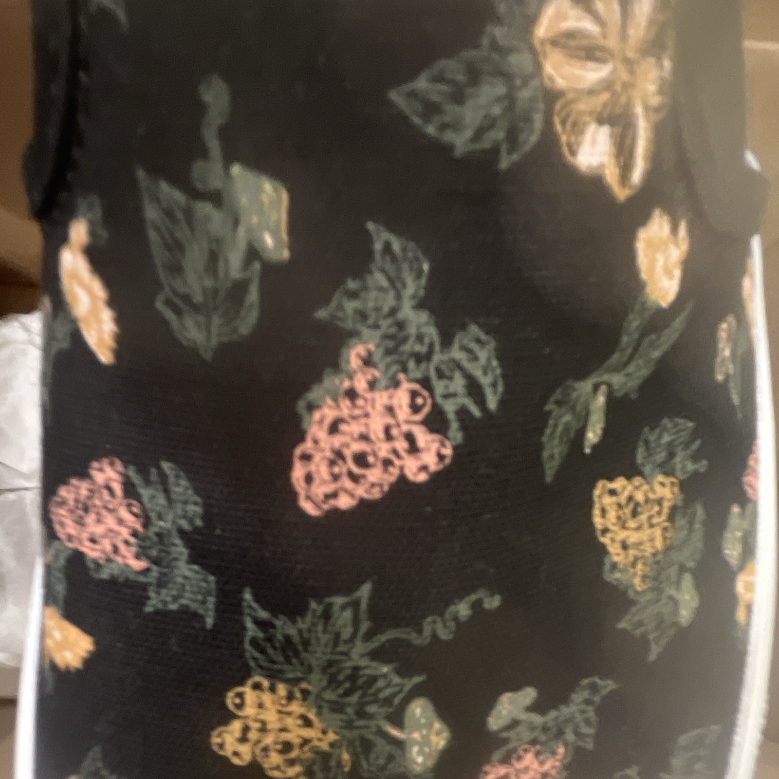 Vans Asher Women Slip-On Floral Canvas Shoes Black/White US 8