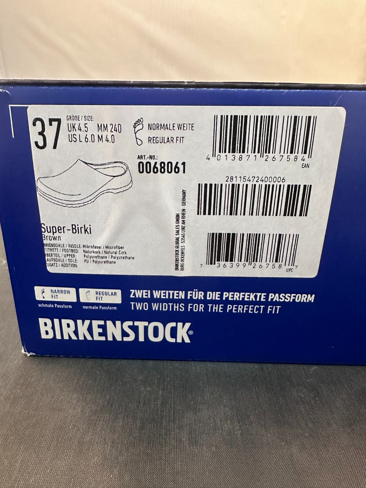 Birkenstock Super Birki brown women’s size 6 regular fit professional clog