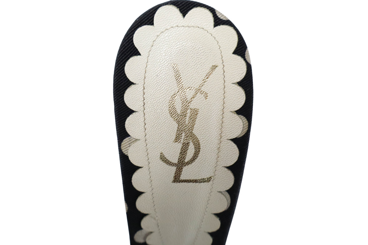 Yves Saint Laurent Shoes Womens (EU) 38.5 High Heels Slip On Slippers Leather