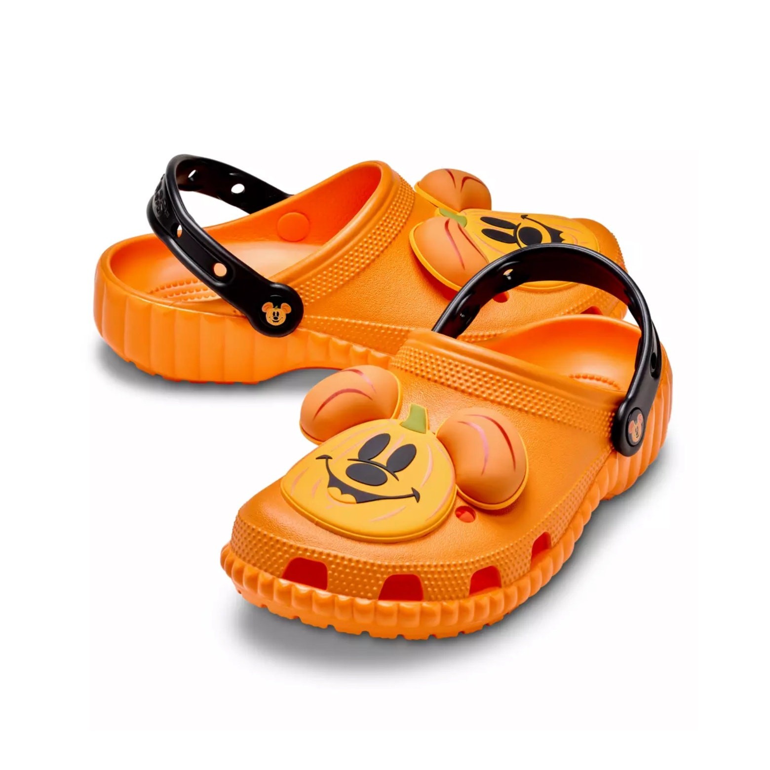 Disney Mickey Mouse Jack O’ Lantern Pumpkin Orange Halloween Crocs M 6 / W 8 NEW