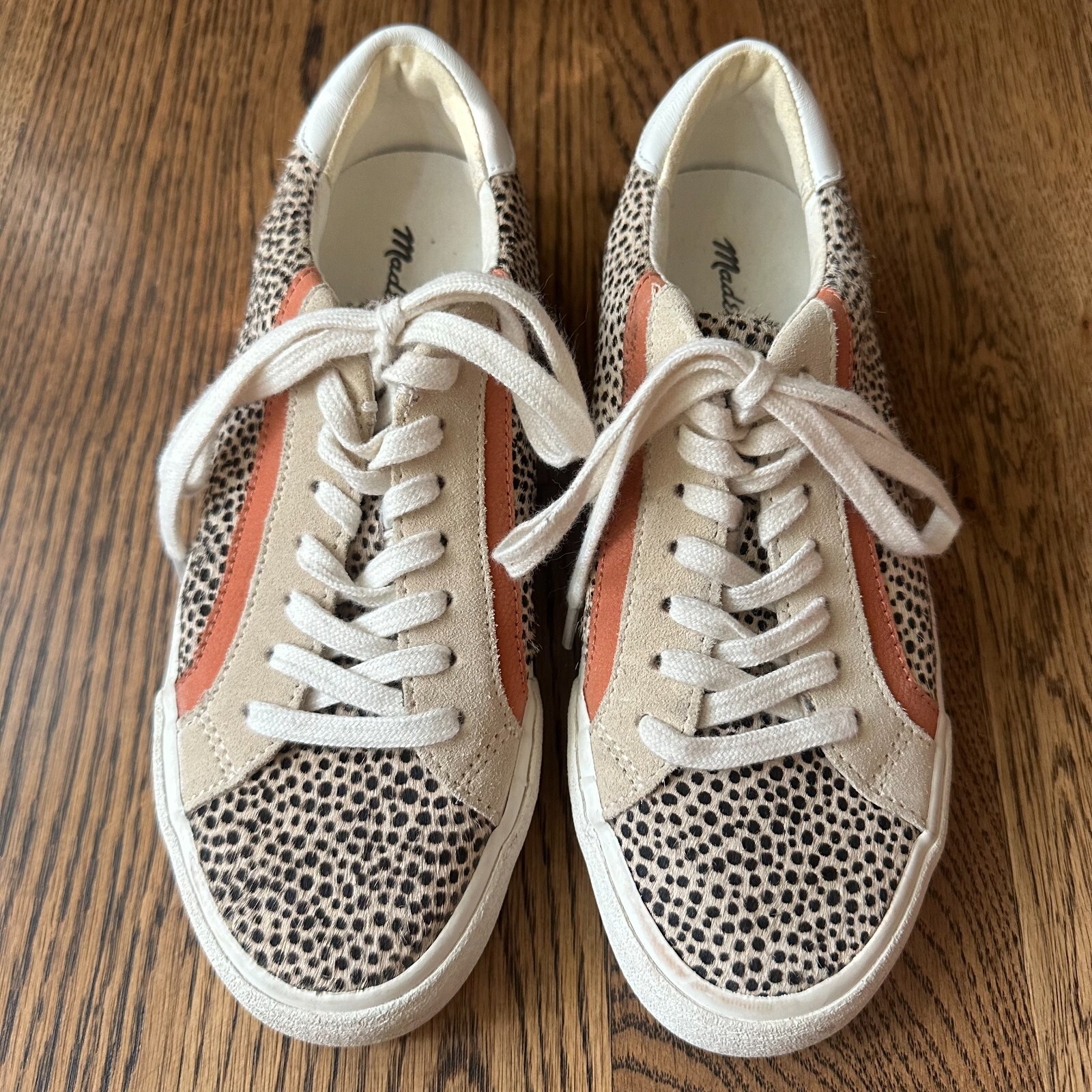 Madewell Sidewalk Shoes Low-Top Sneakers Spotted Calf Hair Leopard Womens 6