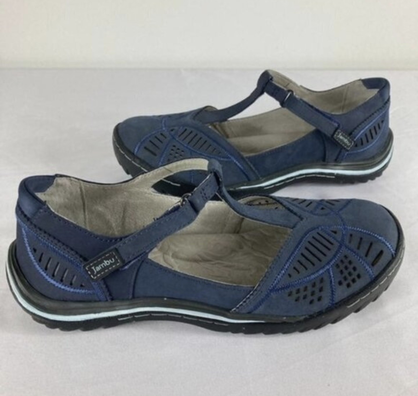 Jambu Bridget Navy Blue Memory Foam Comfort Shoes – Size 9