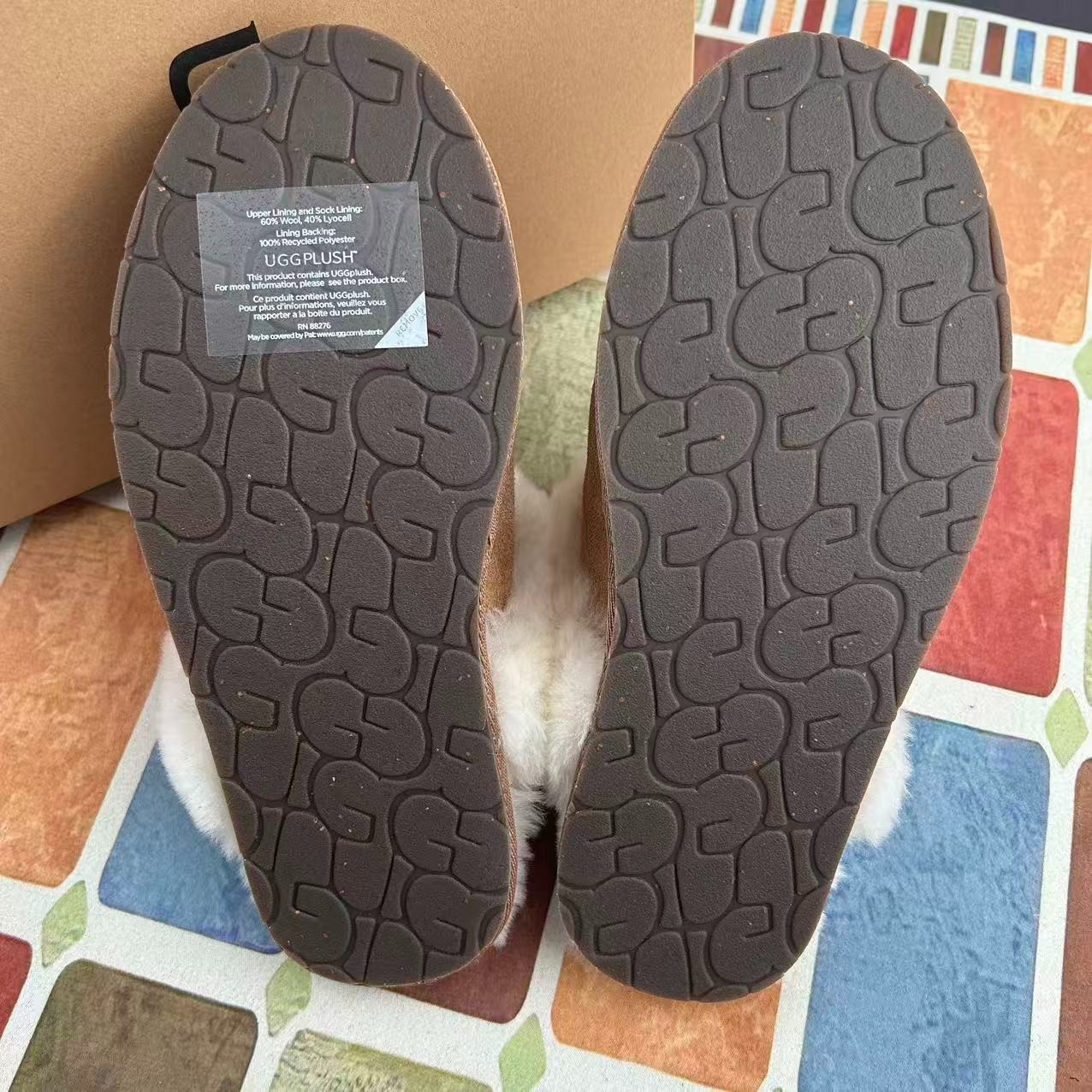 UGG Scuffette II Women’s Shoes Chestnut Suede Upper Wool Slippers with Box 6-11