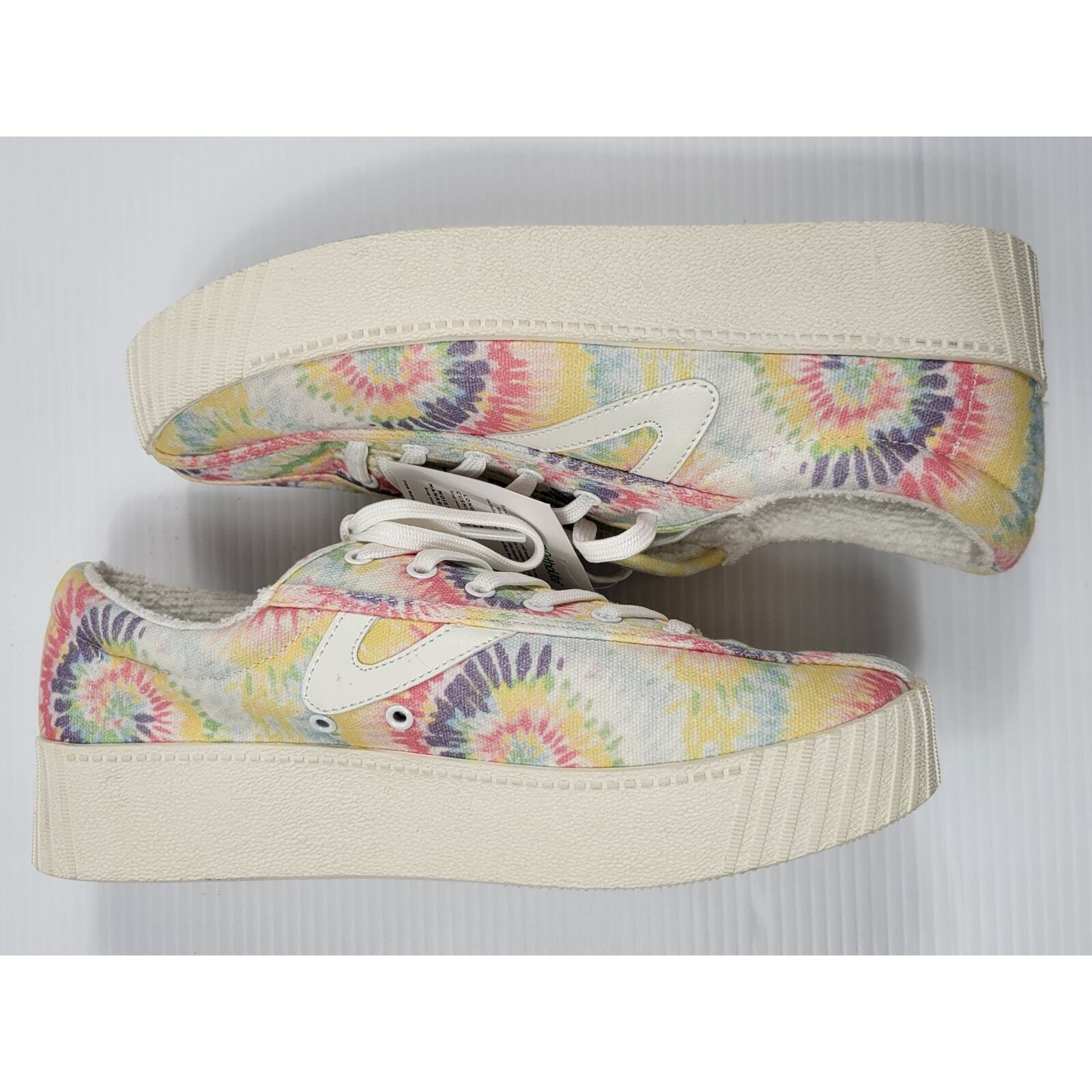 NWT Tretorn Eco Ortholite Orthopedic Tie Dye Hippie Low Top Sneakers Womens 9.5