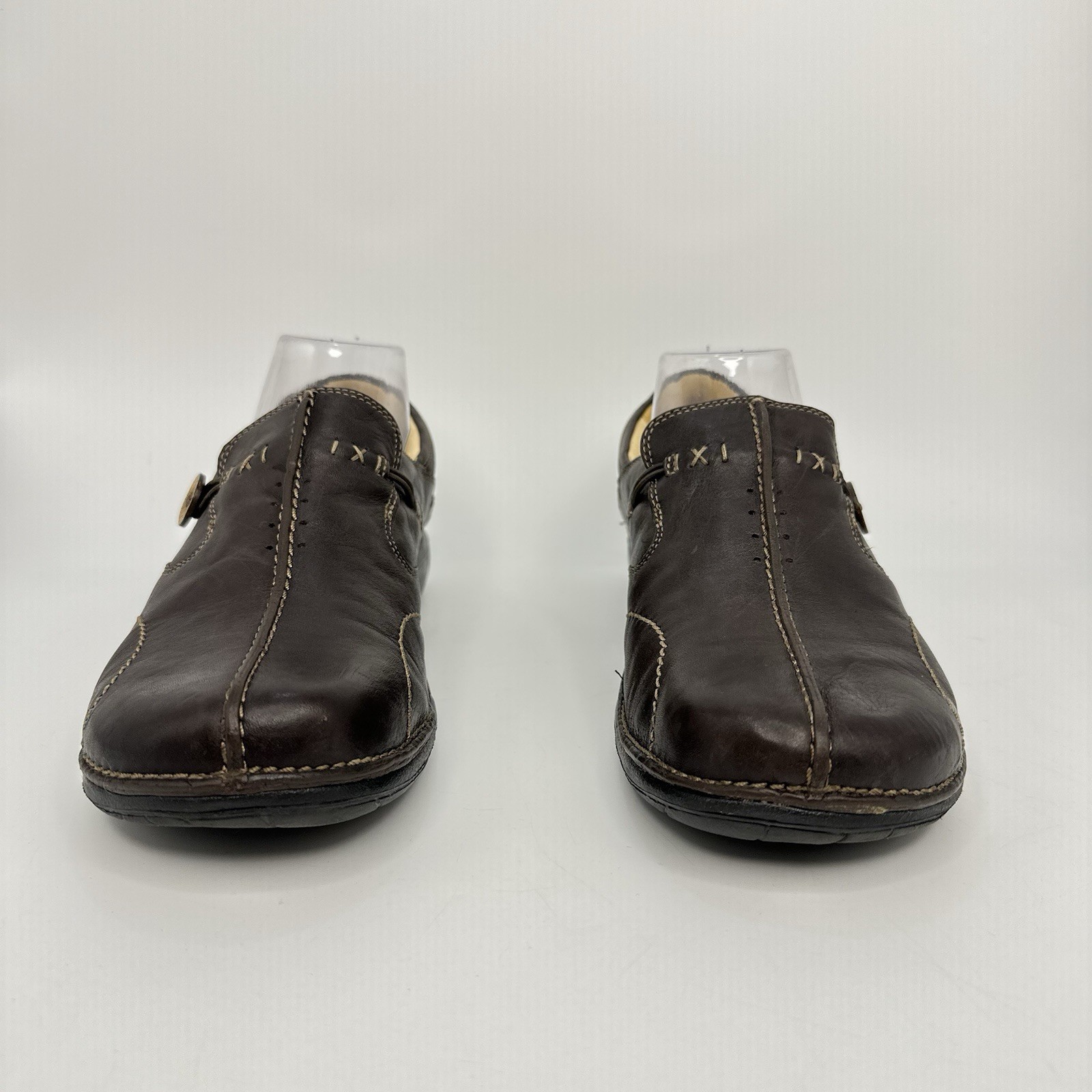 Clarks Un Loop Slip On Loafer Women Size 10 M Unstructured Brown Leather