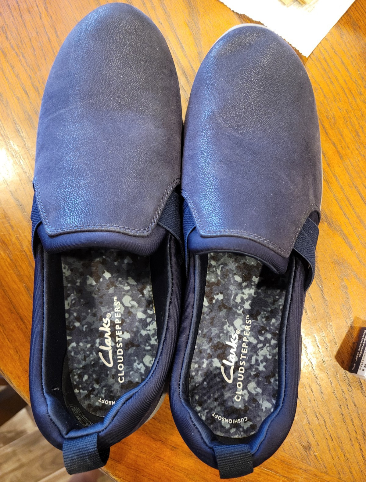 Clarks Cloudsteppers Women’s Blue Slip-On Cushioned Walking Shoes 8 M