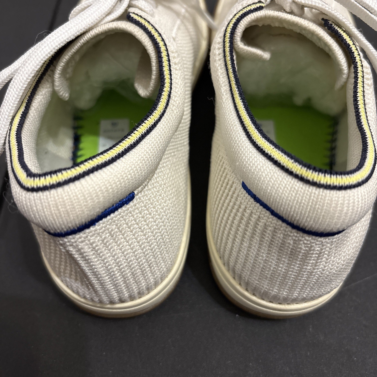 ROTHY’S Casual Shoes Womens Size 6 The Lace Up Blonde Cream Sneakers NO INSOLES