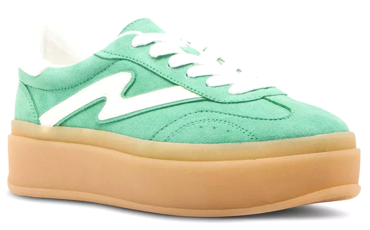 Madden Girl Mightty Womens Platform Sneakers Green Multi Gum Sole Sz 8, 8.5, 9.5