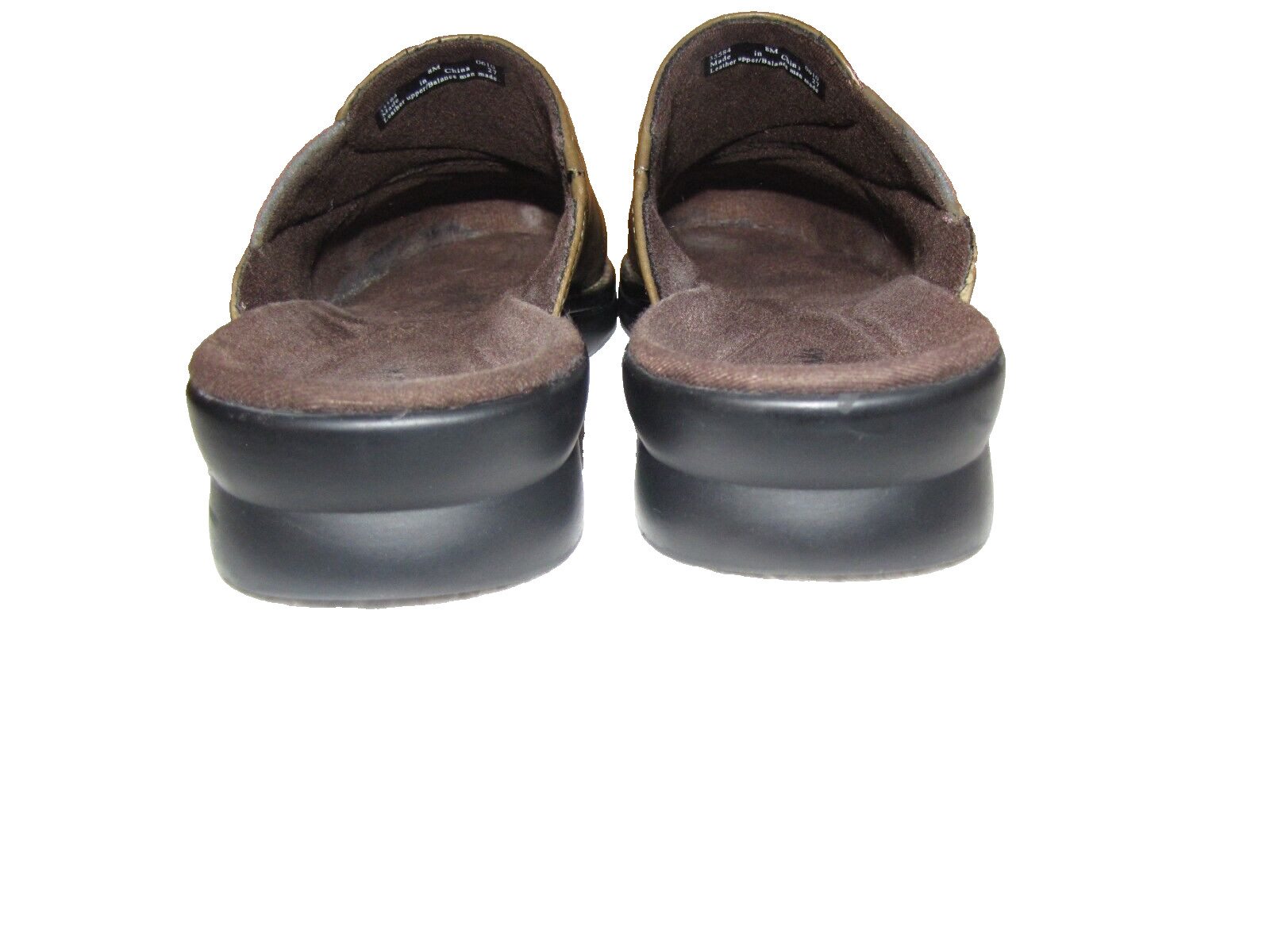 CLARKS NICE COMFY OLIVE GREEN & GRAY LEATHER & TEXTILE COMFORT SLIDE MULES 8M
