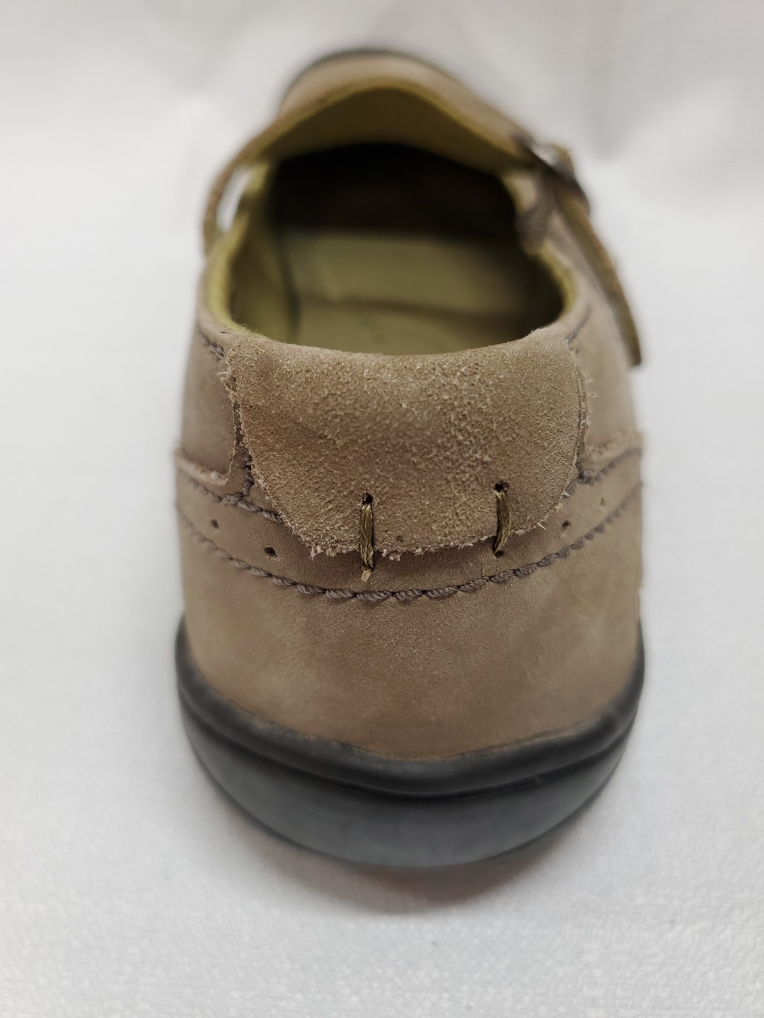 Keen Mary Janes Lug Comfort Taupe Olive Buckle Strap Nubuck Leather EU 38.5 US 8