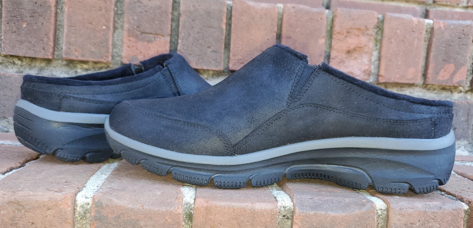 *SKECHERS*Relaxed Fit:Easy Going Latte2Clog●Black●Sz.9●Air Cooled Mem.Foam●CLEAN