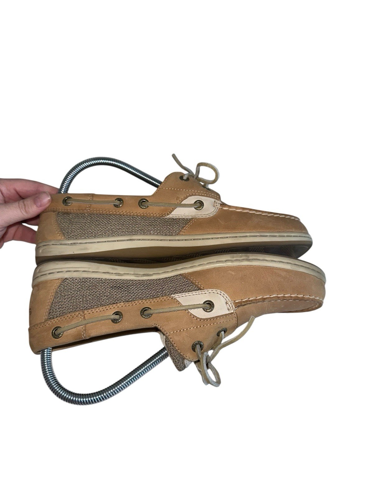 SPERRY Top Sider Women’s Size 9 Koifish 2 Eye Boat Shoe Linen/Oat ST95589
