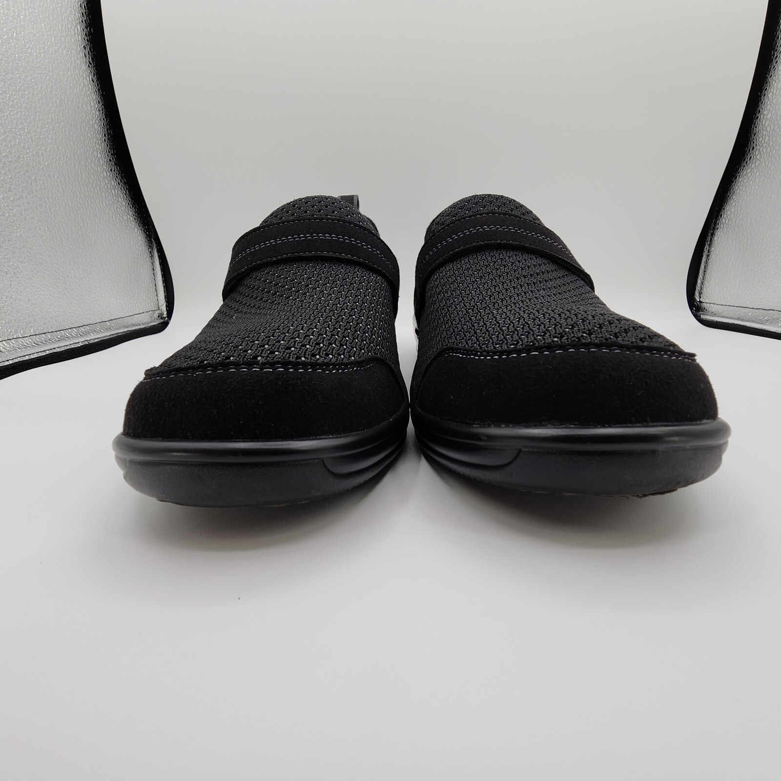 Orthofeet 823 Quincy Shoes Womens 10.5 B Medium Black Loafers NO INSOLES READ