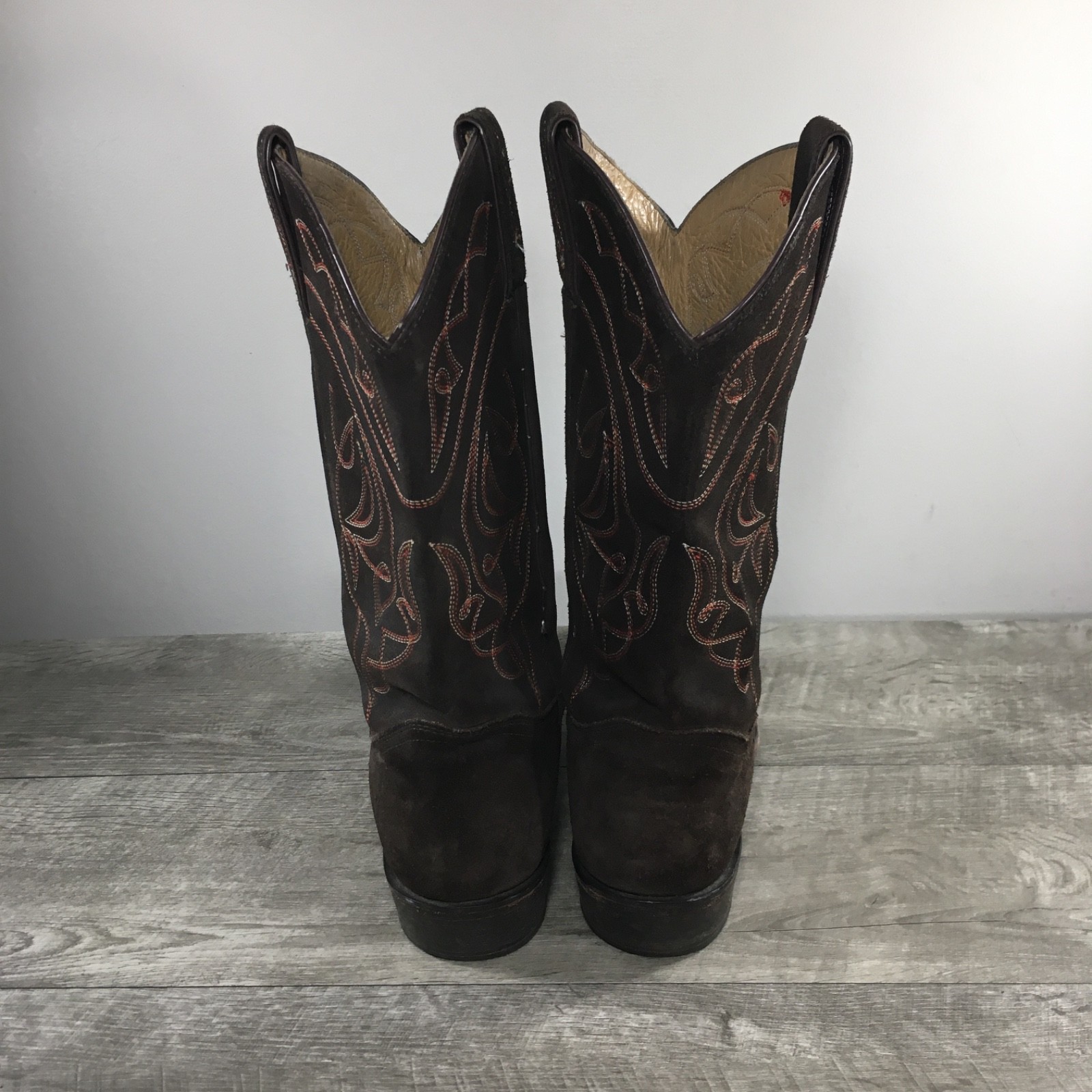 Women’sFrye #76876 Billy Short Stitch Cowboy Western Brown Suede Boots Size 10