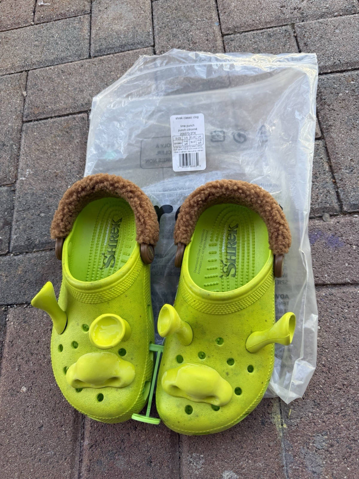 Crocs Shrek M4 W6 / Shrek Crocs Men 4 Women 6 / Crocs Shrek