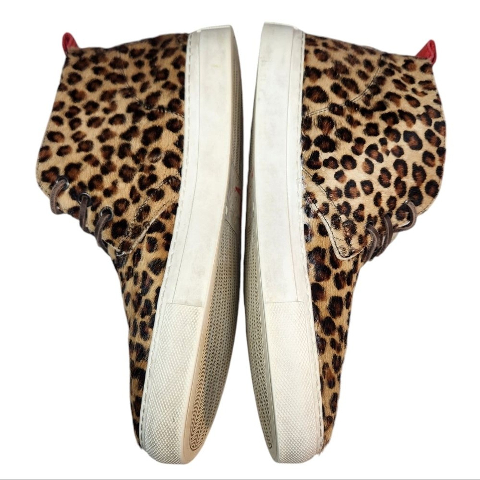 Del Toro Leopard Pony Hair Chukka Sneakers Anthropologie 7 Italian