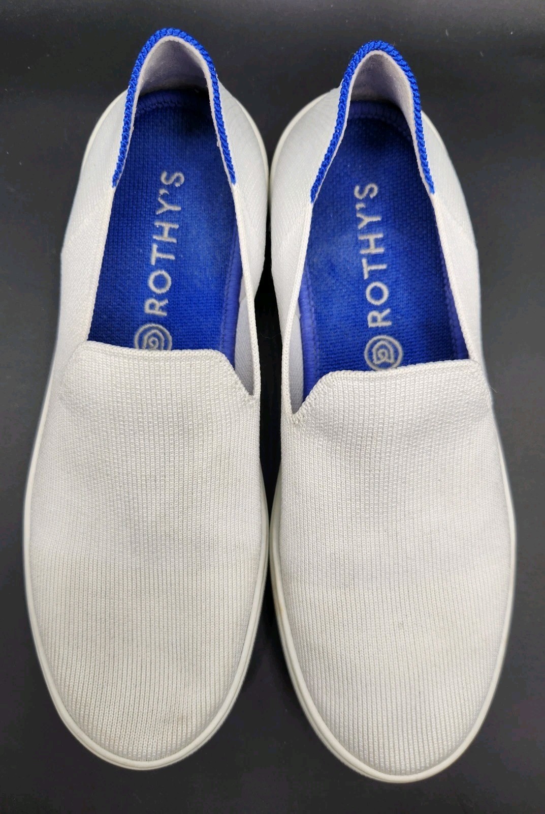 Rothys The Original Slip On Sneakers Womens Sz 7.5 Shoes White Round Toe Casual