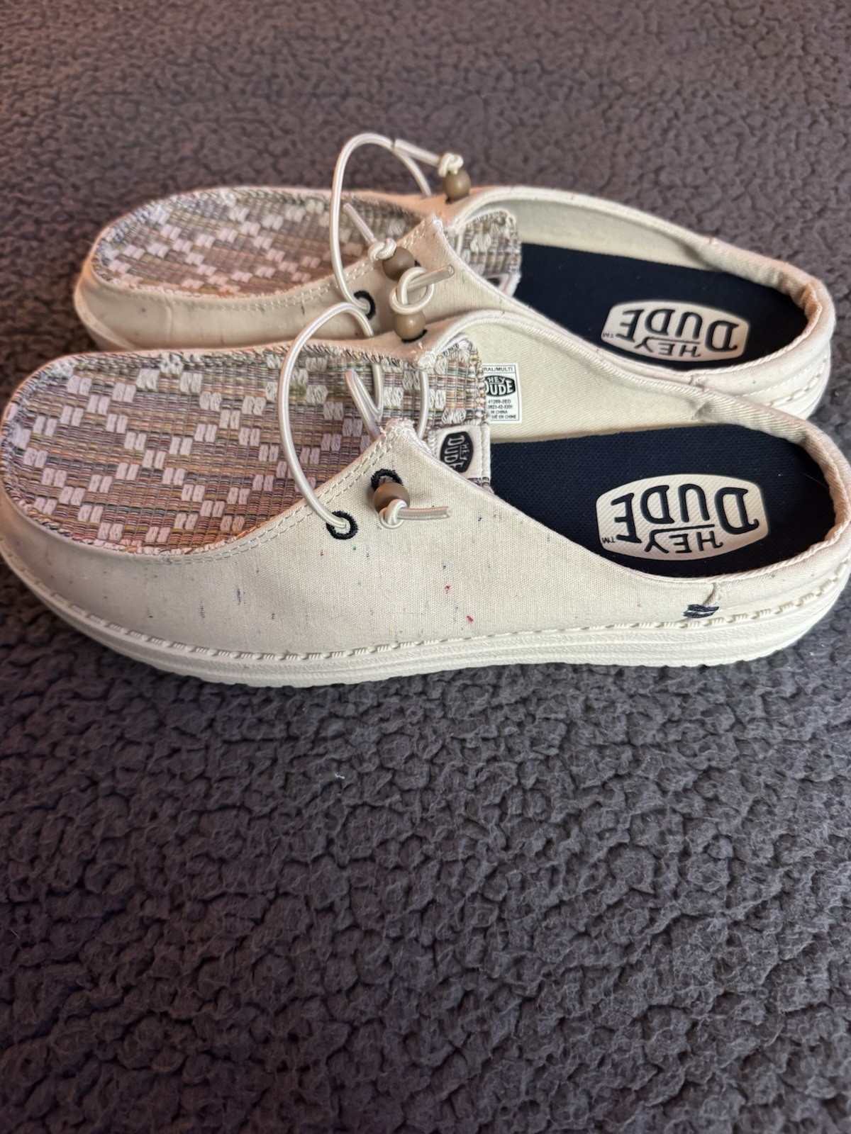 Hey Dudes Wendy Slip Classic Natural / Mutli Women’s Casual Size W10