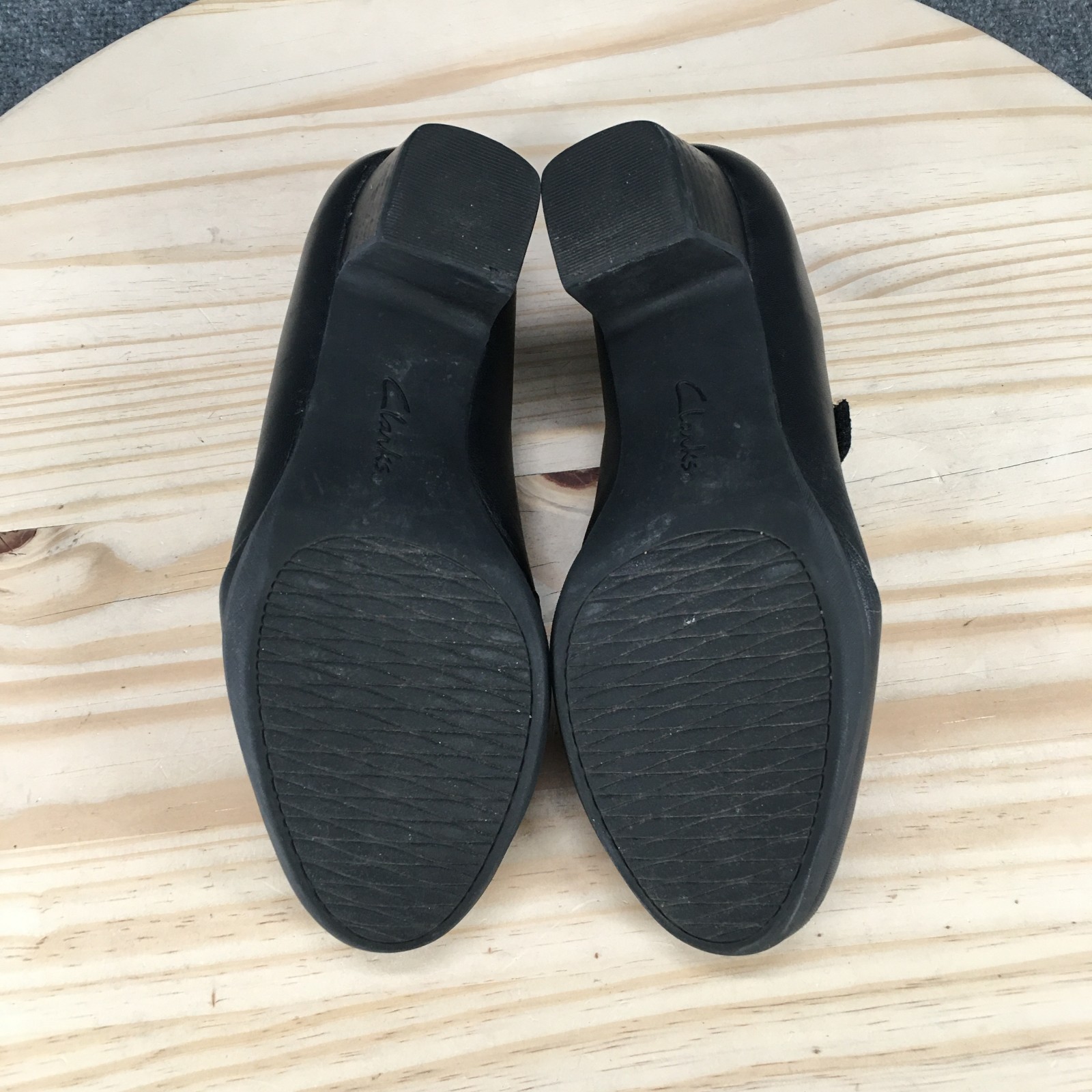 Unstructured By Clarks Shoes Womens 8.5 Wide Mary Jane Black Almond Toe Block
