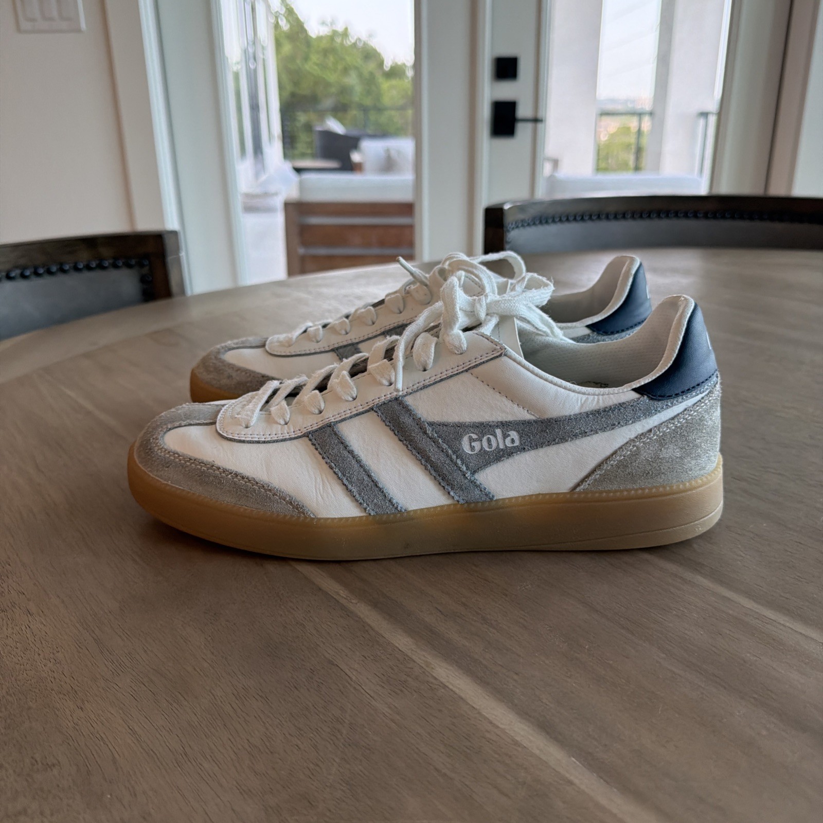 Gola Women’s Torpedo Leather White/ Light Blue Sneakers CLB622IE