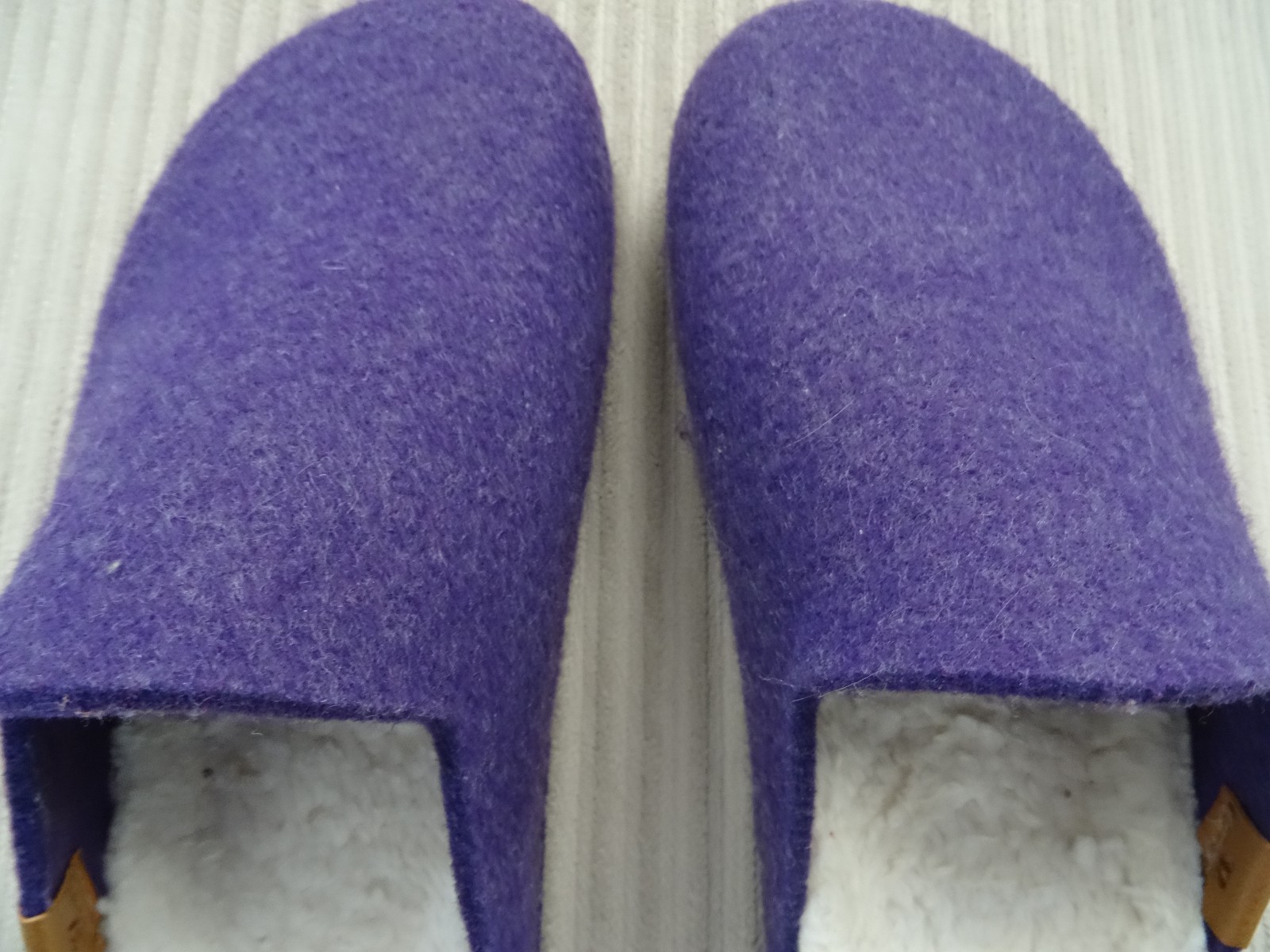 Sanita Felt Wool Clog Fleece Lining Purple Women 37 New w/o Box