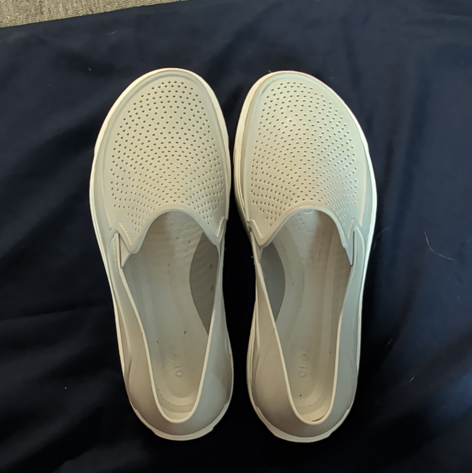Crocs Citilane Roka Womens Size 10 Perforated Slip On Sneakers Gray White 204622