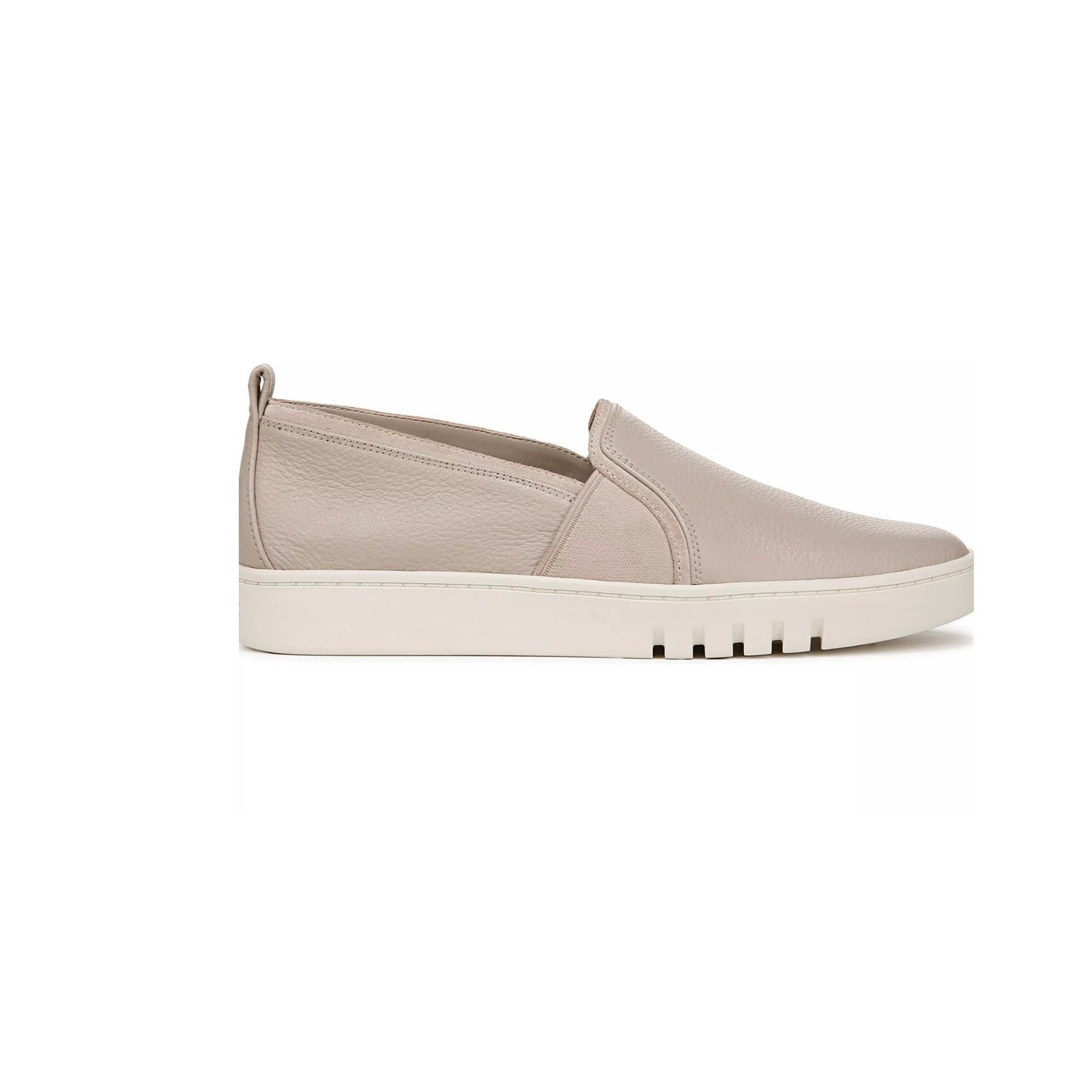 Vionic Leather Vio Motion Cambria Oatmeal Leather Slip-On Sneakers