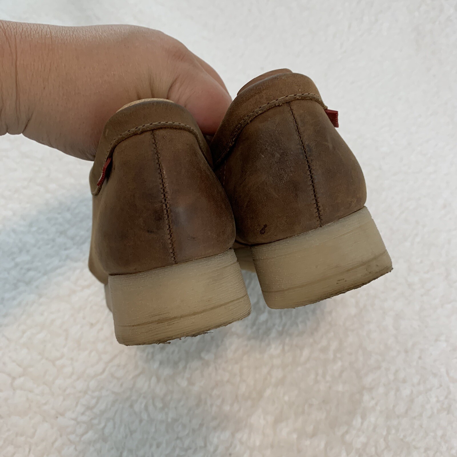 CLARKS DESERT CHUKKA WOMENS BROWN LEATHER CREPE SOLE SZ 8