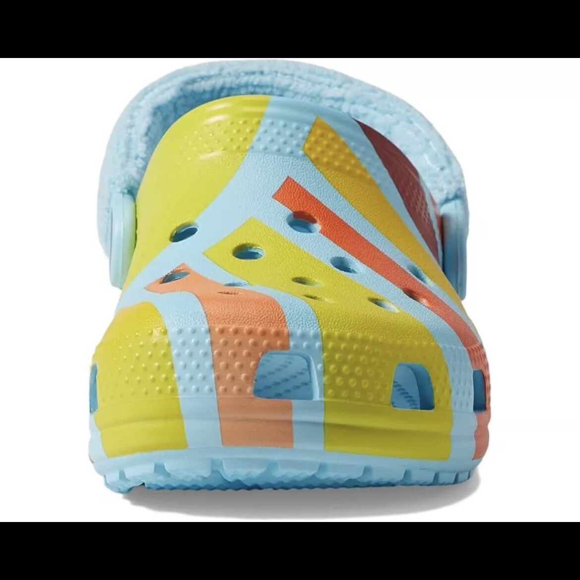 Crocs Classic Terry Cloth Clog Blue Multi Womens Size 6 / Juniors Size 4 NEW