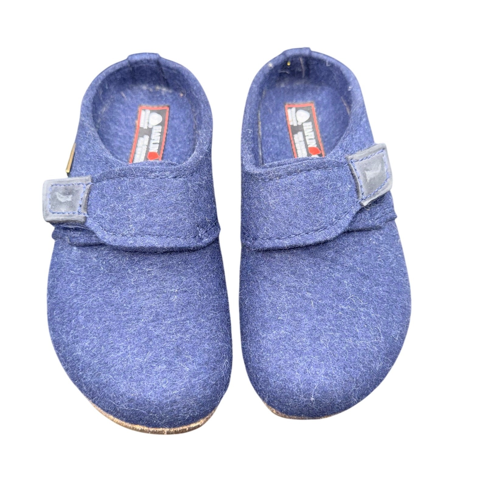 Haflinger Germany Wool Felt Clogs Slippers Navy Blue EU 36 US 5.5-6