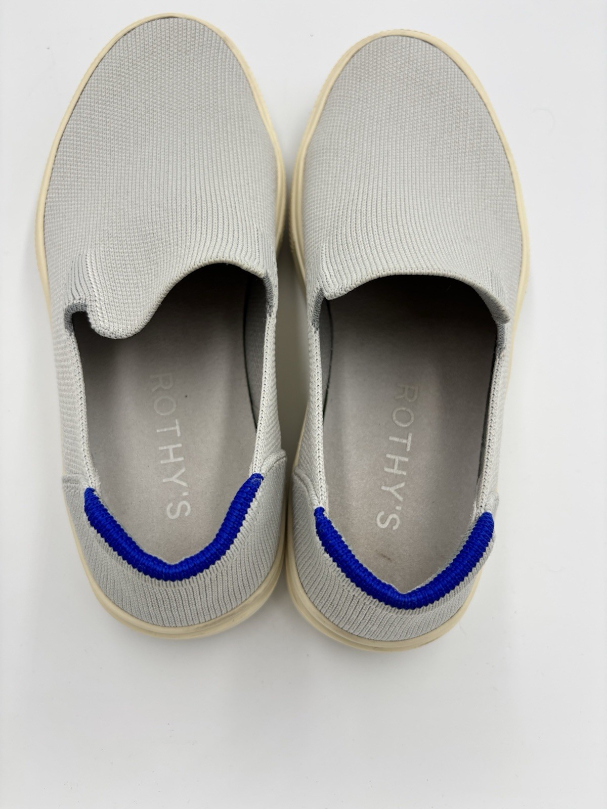 Rothy’s The City Slip On Sneakers Soft Gray Womens Size 7 Casual Shoe