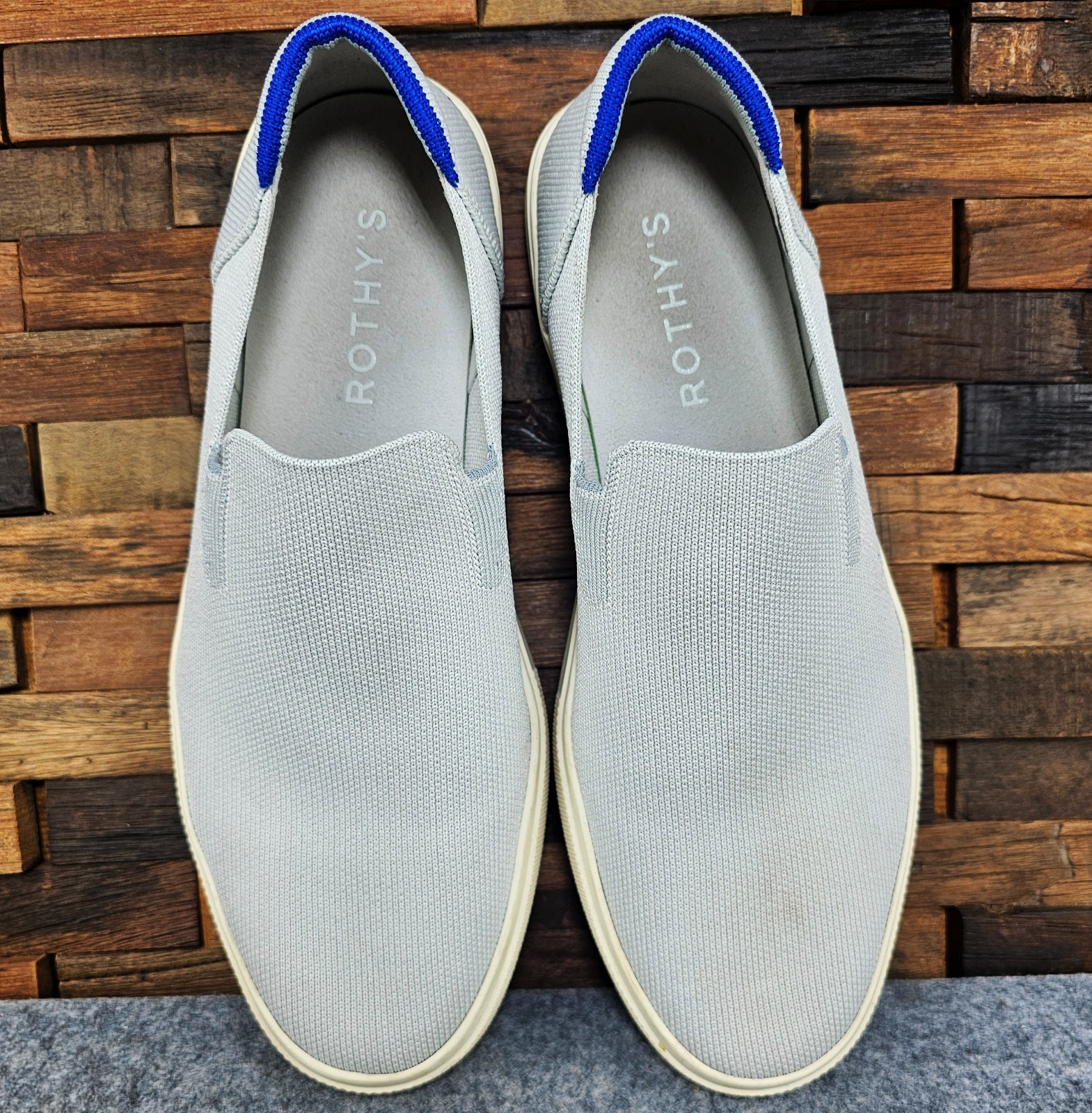 Rothy’s The City Slip-On Sneakers Women’s 12 Men’s 10.5 Ash Gray Knit Shoes