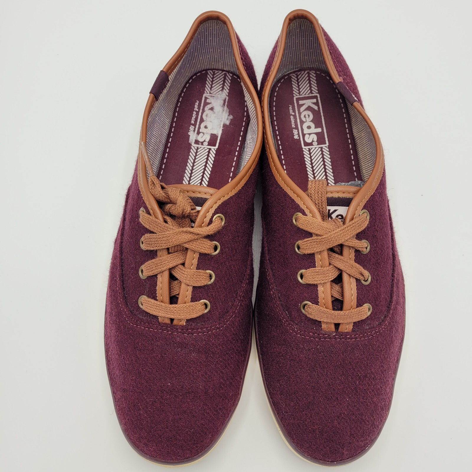 Keds Champion Wool Blend Burgundy Red Lace up Casual Sneakers Shoes Women’s 9.5