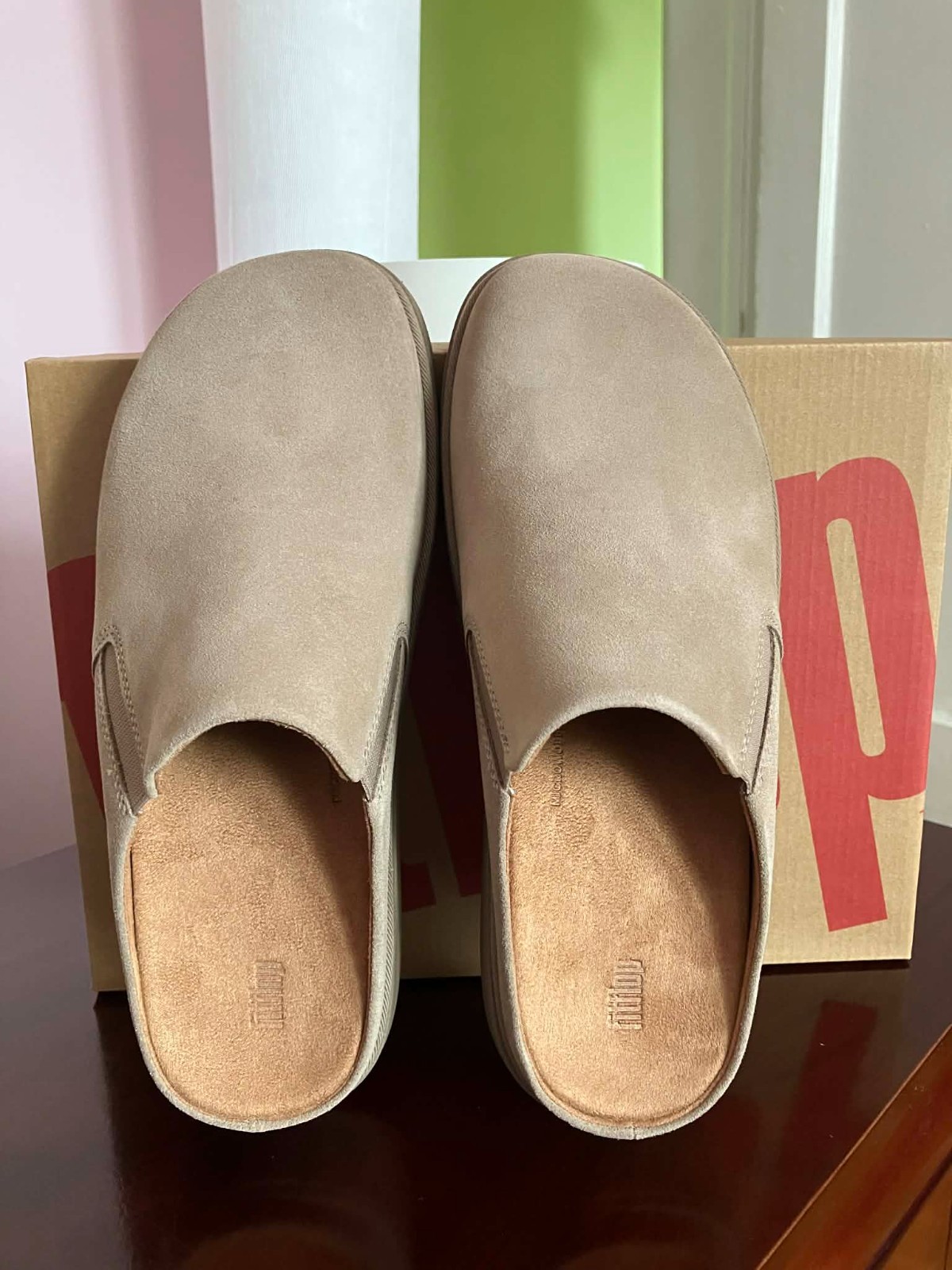 FitFlop Womens Gen-ff Elasticated Suede Mules Size 10