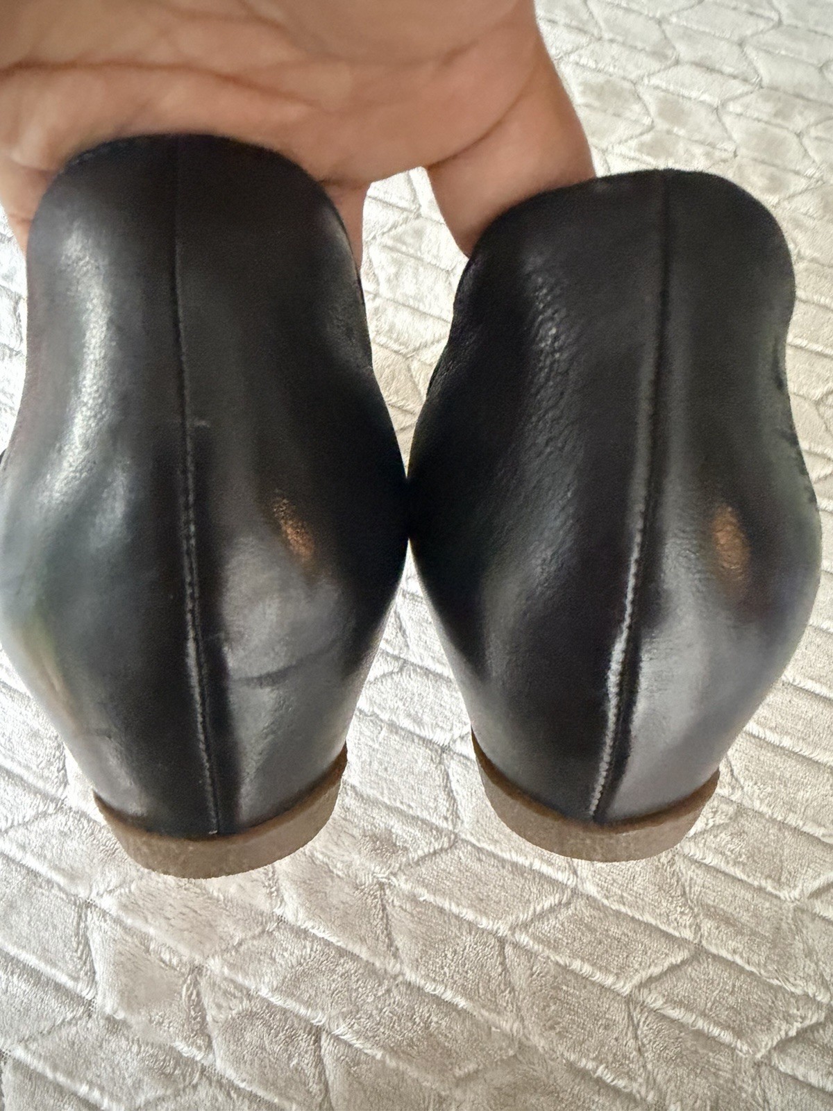 Dansko Black Loralie Leather Mary Jane Hidden Wedge Shoe Women 39 US 8.5-9