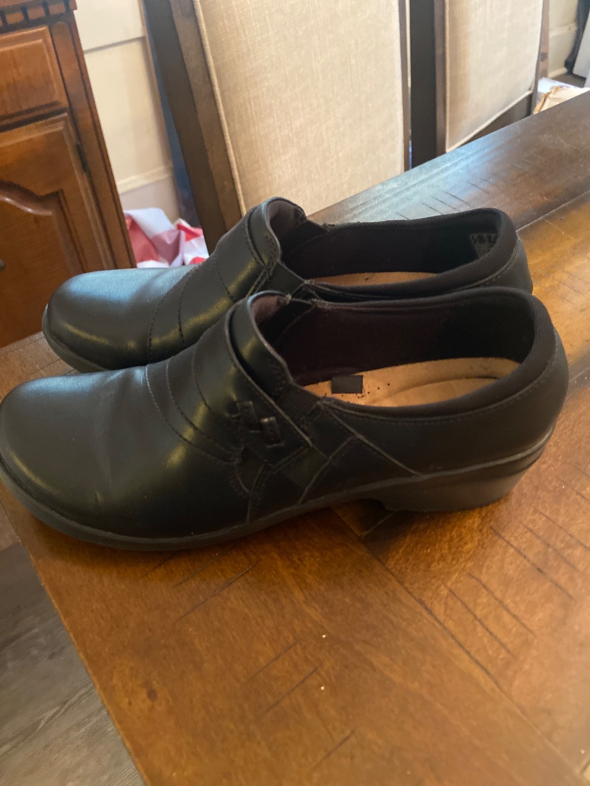 Clarks collection womens pennies size 10 black