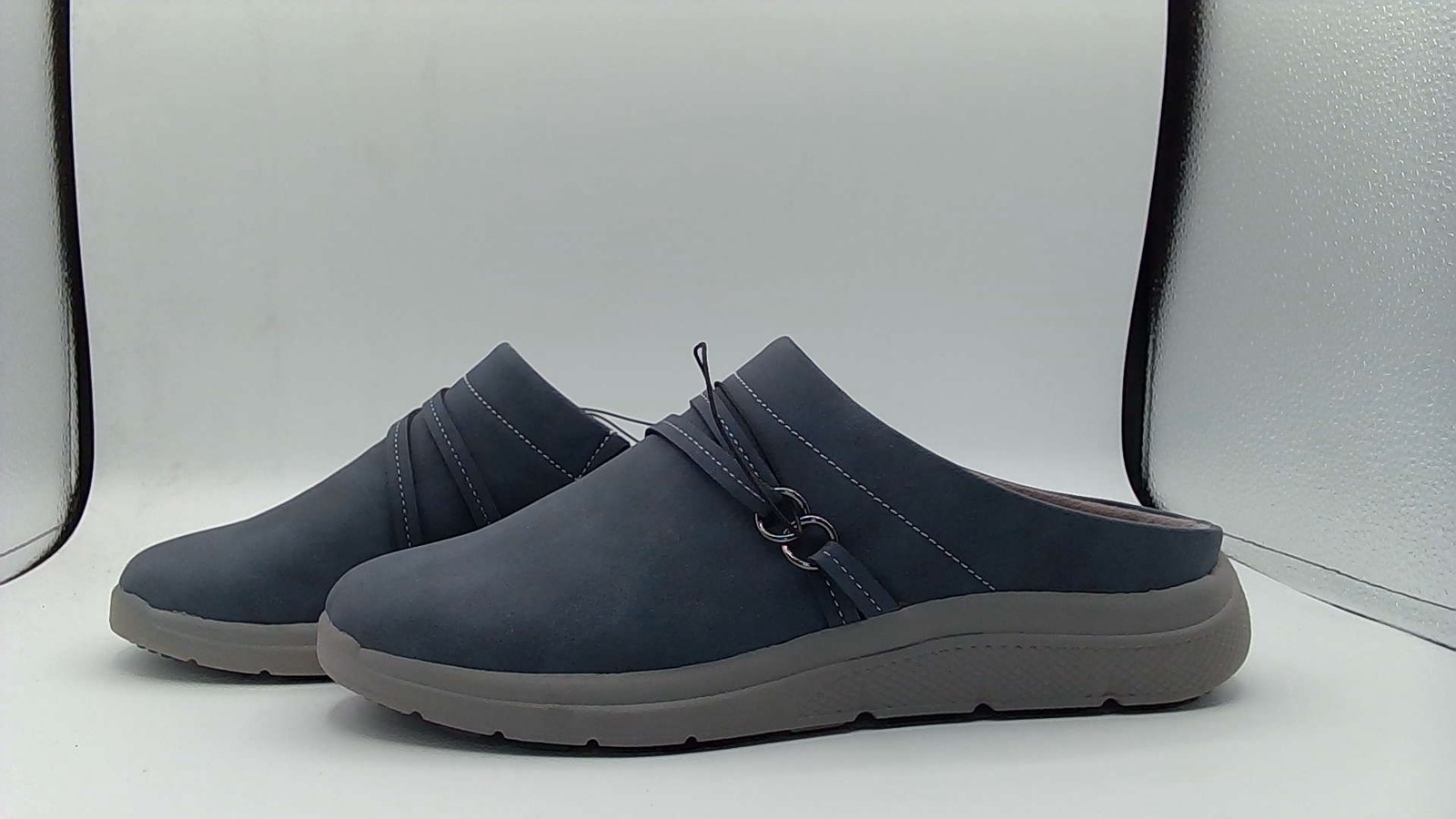 JSport Womens Slip On Gina Mule Shoes Clogs Comfort Blue Sz 9