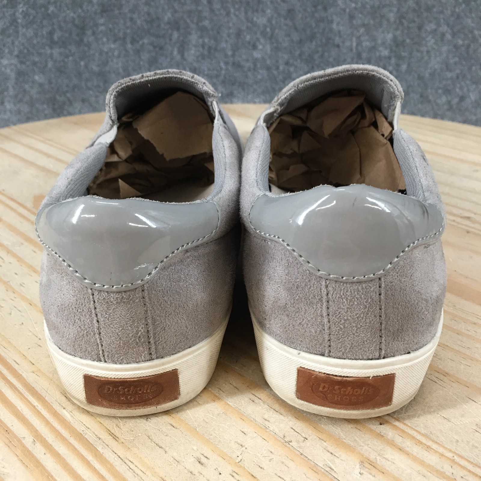 Dr Scholls Shoes Womens 8.5M Madison Casual Low Top Slip On Sneakers Gray Fabric