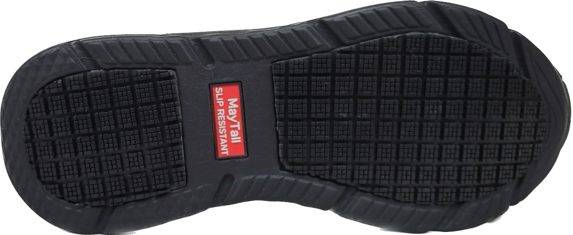 Slip Resistant Work Women Shoes Wide Mesh Black Cushion Extended MayTall 2600