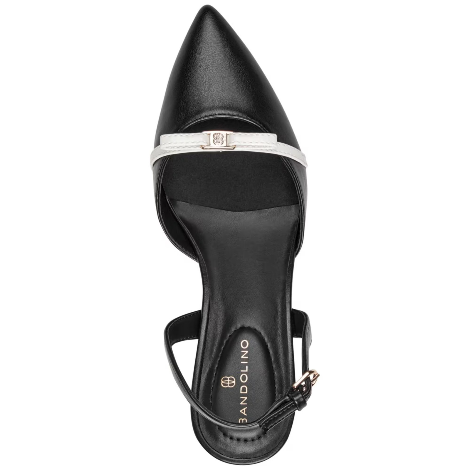 Women’s Bandolino Pracen Bow Slingback Kitten Heel Pumps Navy Patent